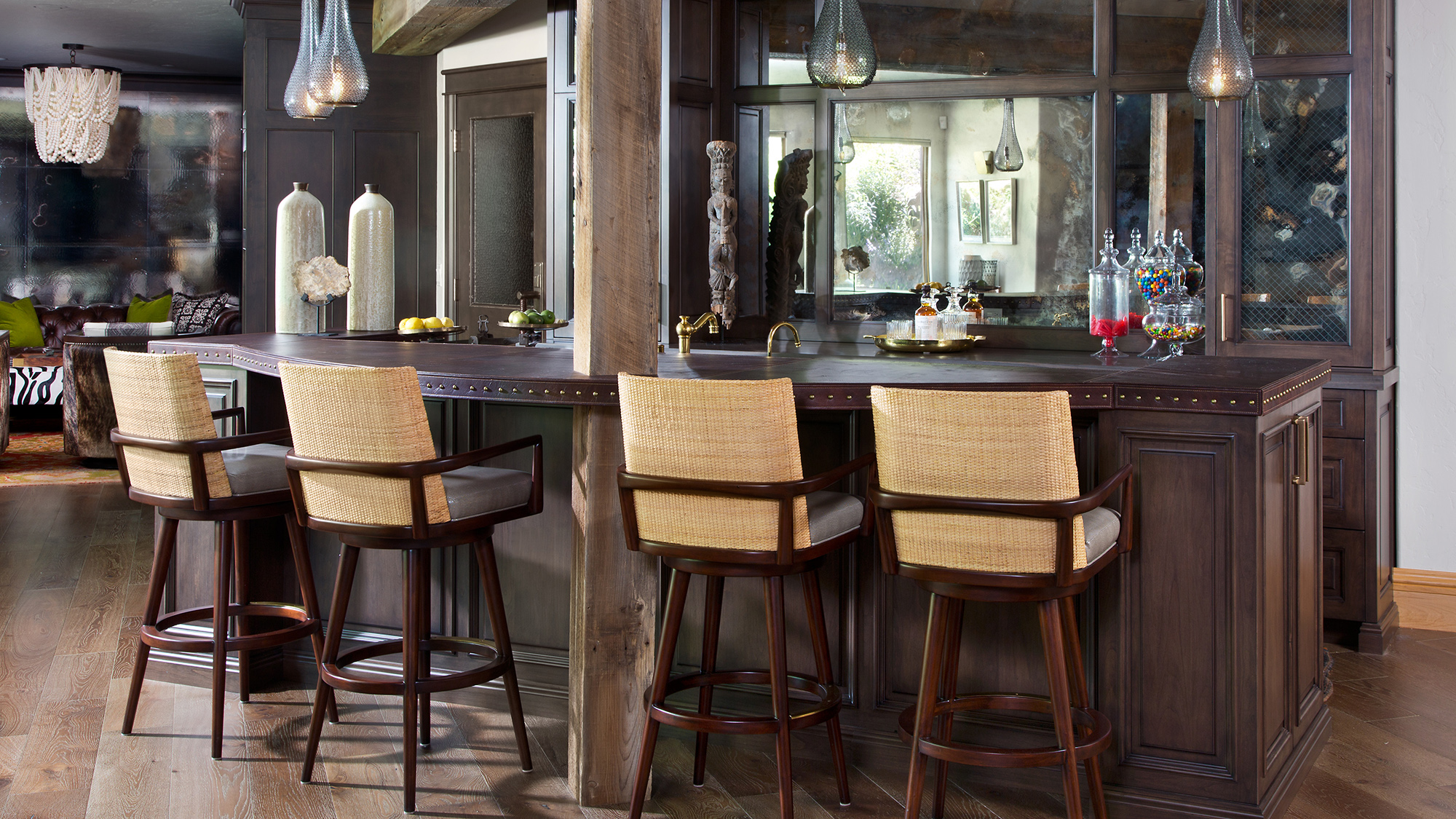 Dark wood luxury kitchen design by William Ohs in Denver