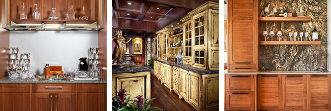 Custom-built cabinets in wood by William Ohs in Denver