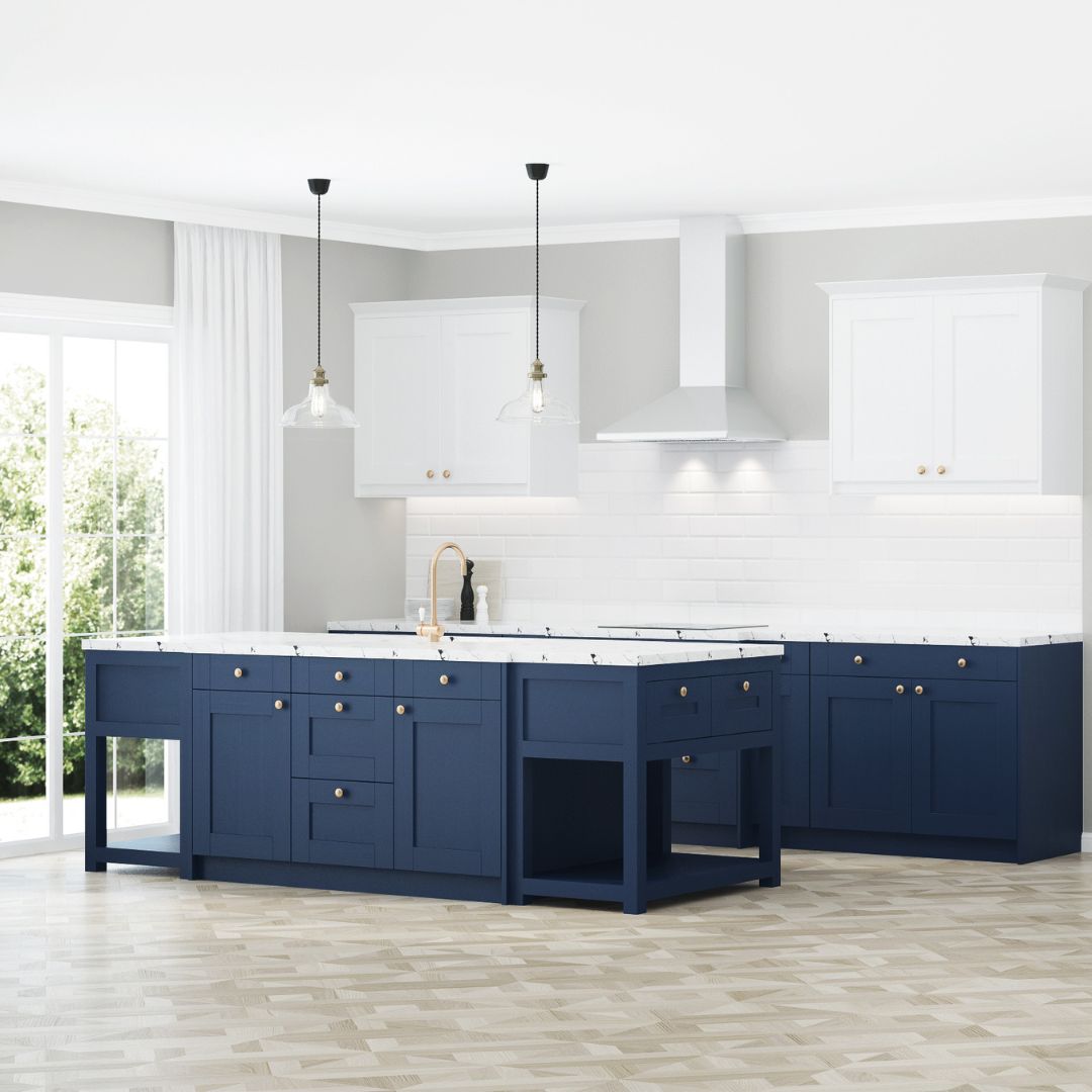 midnight blue cabinets