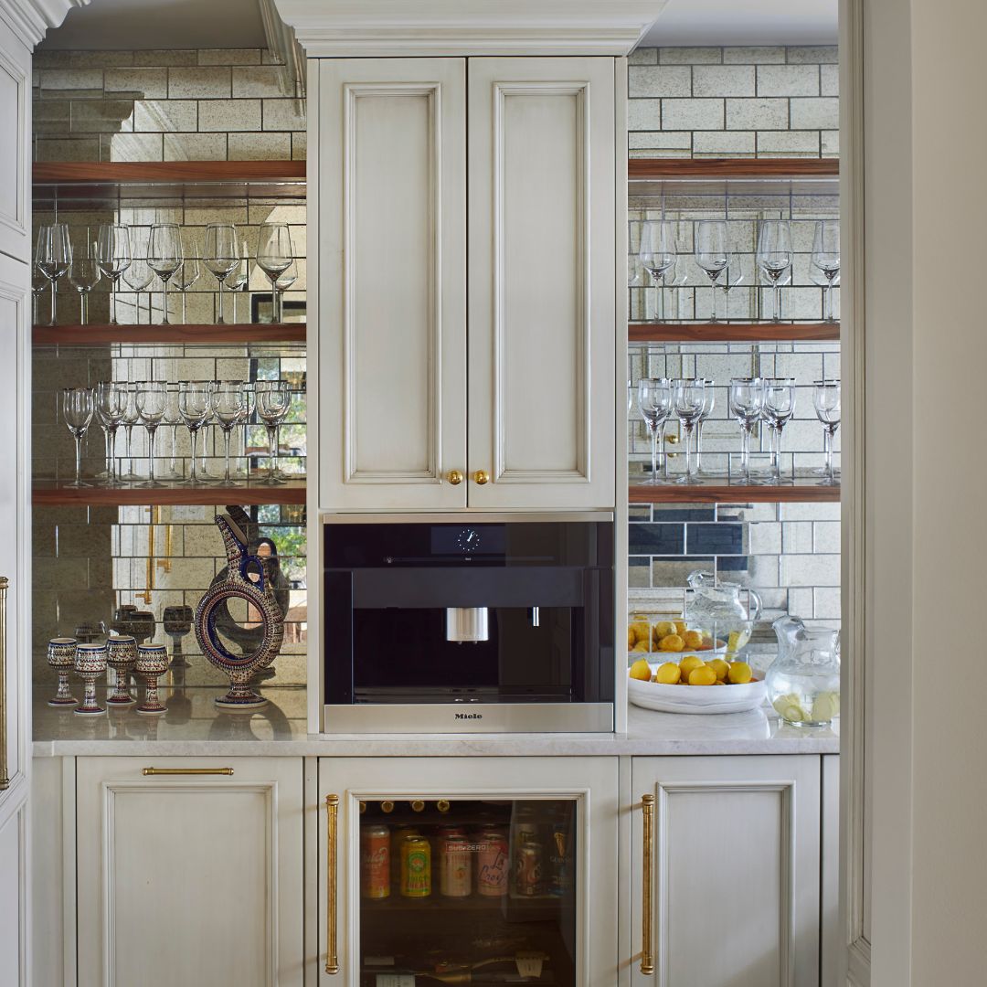 a built-in cabinet cappuccino maker