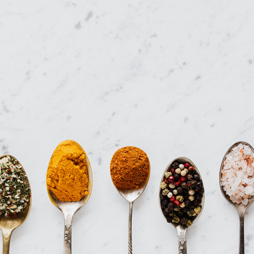 spoons with spices