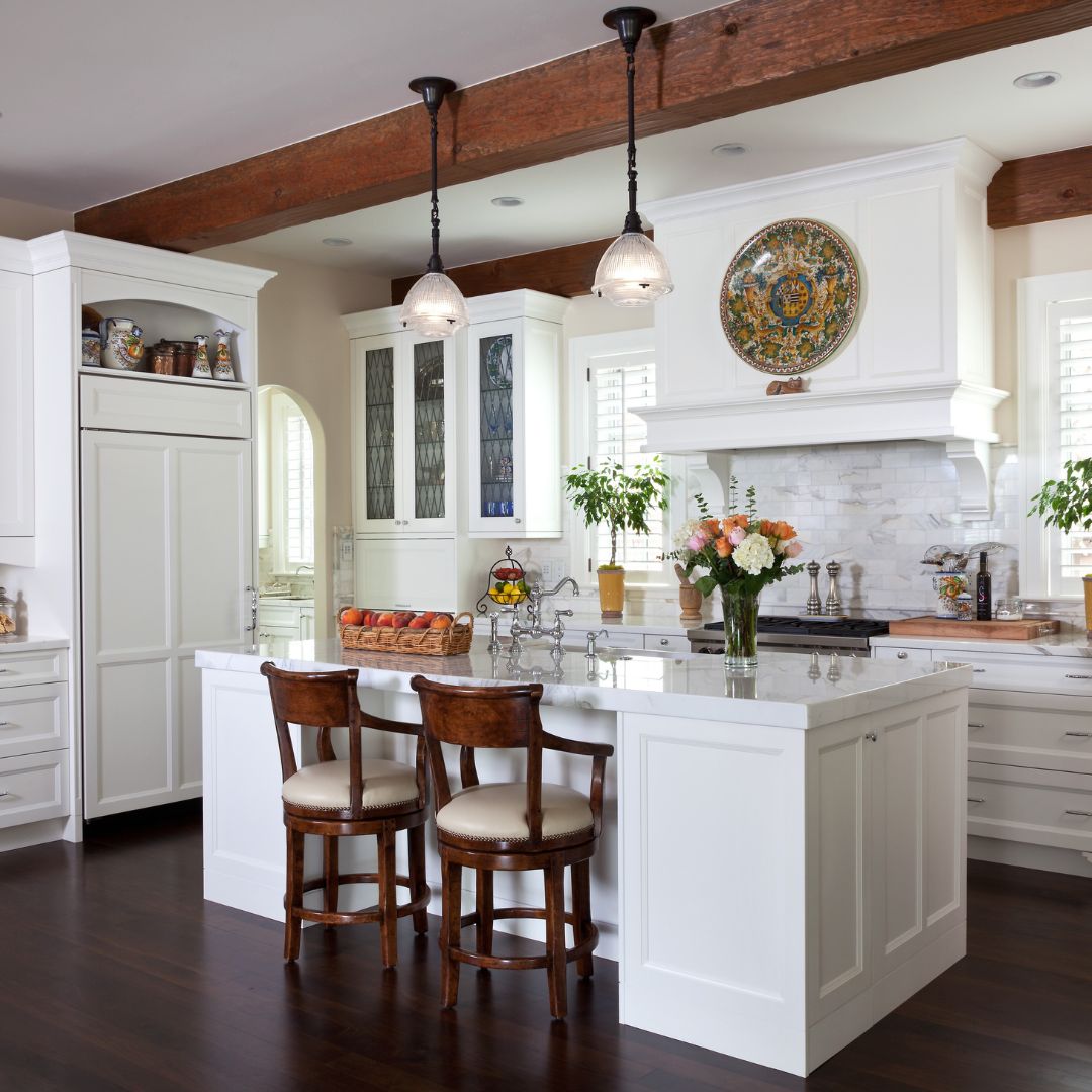 kitchen with white cabinetry
